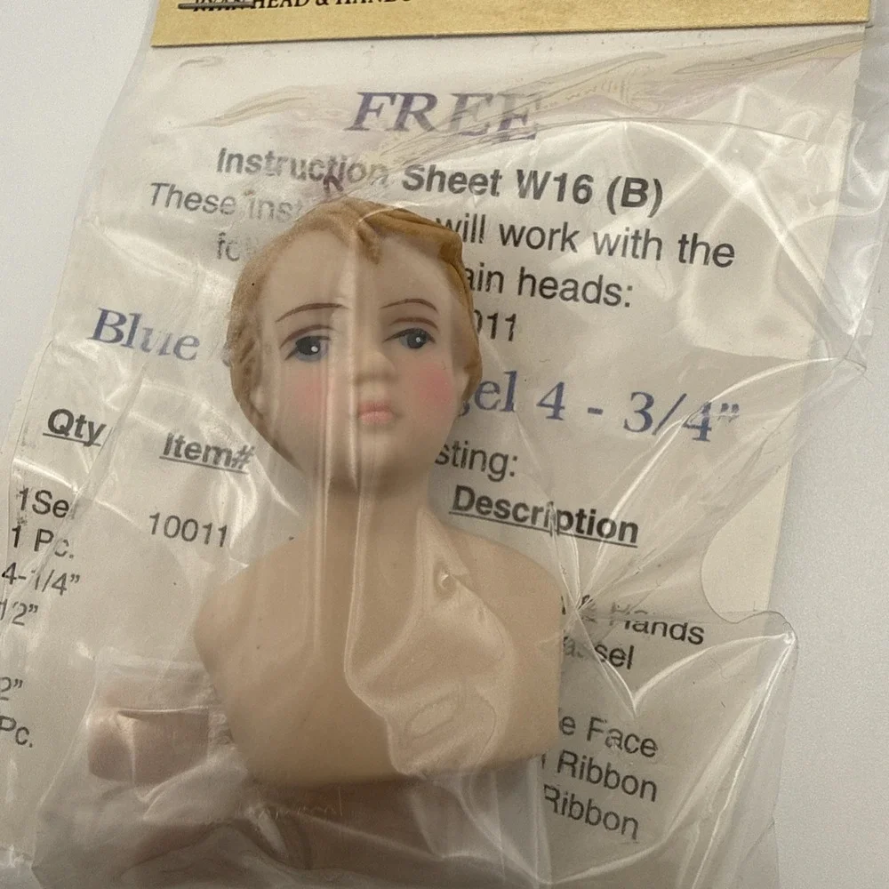 Vintage Premier Porcelain Ryan Head & Hands Boy Doll Making 38mm‎ 1-1/2